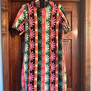 Anthropologie Pink and Black Knit Dress